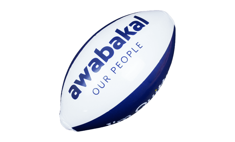 Inflatable rugby ball